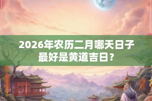 2026年农历二月哪天日子最好是黄道吉日？