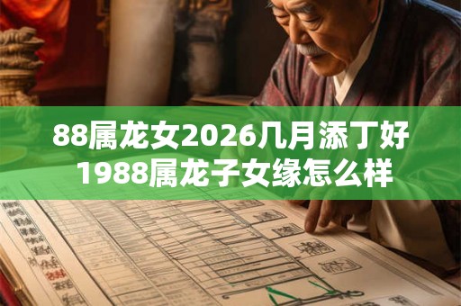 88属龙女2026几月添丁好 1988属龙子女缘怎么样