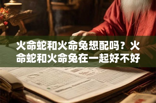 火命蛇和火命兔想配吗？火命蛇和火命兔在一起好不好？