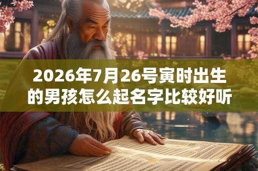 2026年7月26号寅时出生的男孩怎么起名字比较好听 2026年7月26号寅时出生的男孩怎么起名字比较好听