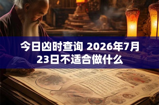 今日凶时查询 2026年7月23日不适合做什么