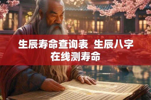 生辰寿命查询表 生辰八字在线测寿命 生辰寿命查询表 生辰八字在线测寿命