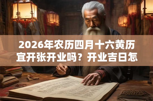 2026年农历四月十六黄历宜开张开业吗？开业吉日怎么选？
