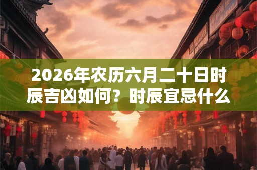 2026年农历六月二十日时辰吉凶如何?时辰宜忌什么? 2026年农历六月二十日时辰吉凶如何?时辰宜忌什么?