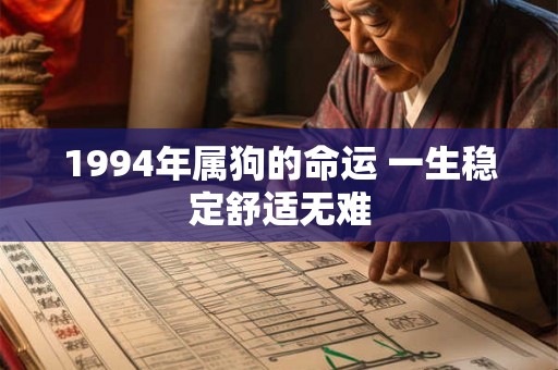 1994年属狗的命运 一生稳定舒适无难