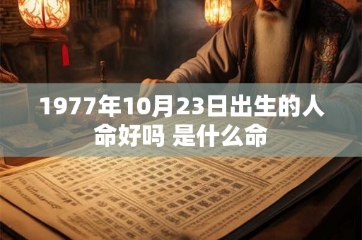 1977年10月23日出生的人命好吗 是什么命