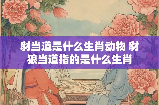 豺当道是什么生肖动物 豺狼当道指的是什么生肖
