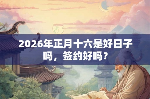 2026年正月十六是好日子吗，签约好吗？