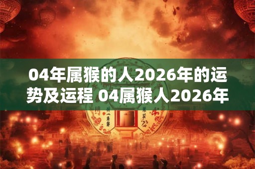 04年属猴的人2026年的运势及运程 04属猴人2026年运势如何 04年属猴的人2026年的运势及运程 04属猴人2026年运势如何