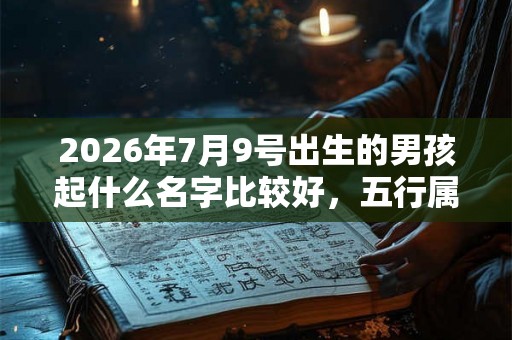 2026年7月9号出生的男孩起什么名字比较好,五行属什么 2026年7月9号出生的男孩起什么名字比较好,五行属什么