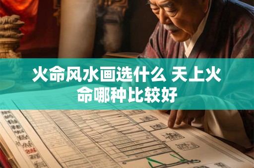 火命风水画选什么 天上火命哪种比较好