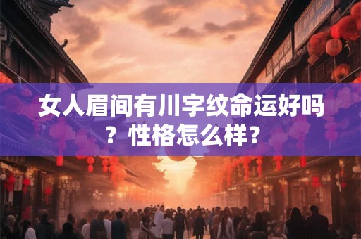 女人眉间有川字纹命运好吗？性格怎么样？