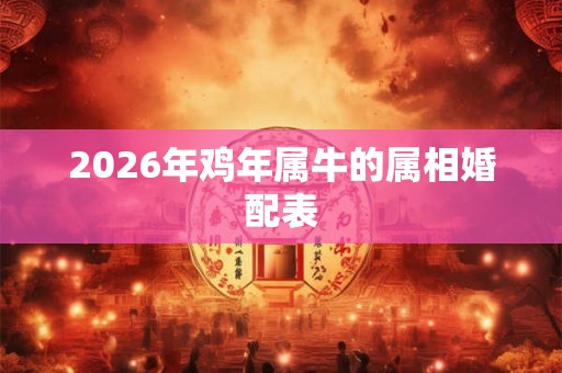 2026年鸡年属牛的属相婚配表