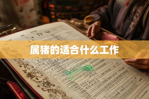 属猪的适合什么工作