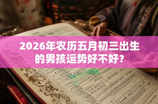 2026年农历五月初三出生的男孩运势好不好？