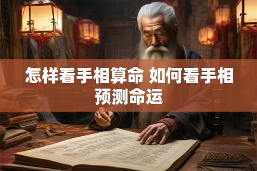 怎样看手相算命 如何看手相预测命运