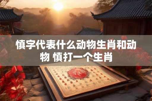 慎字代表什么动物生肖和动物 慎打一个生肖