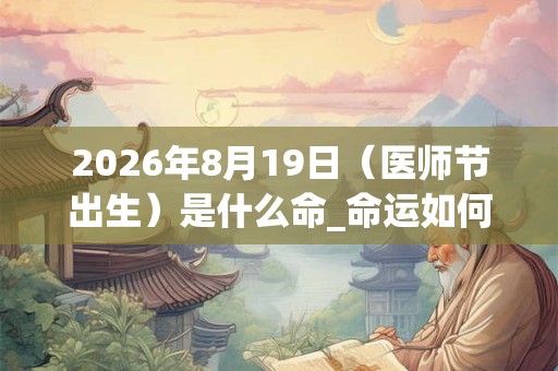 2026年8月19日（医师节出生）是什么命_命运如何