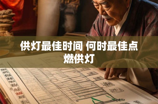 供灯最佳时间 何时最佳点燃供灯