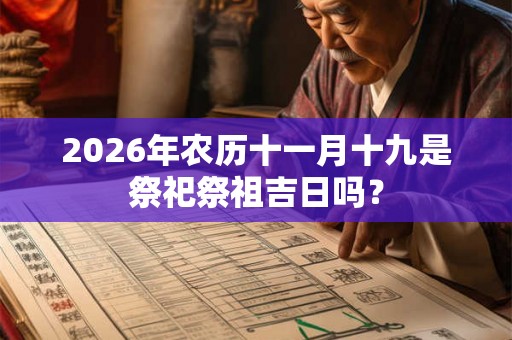 2026年农历十一月十九是祭祀祭祖吉日吗? 2026年农历十一月十九是祭祀祭祖吉日吗?