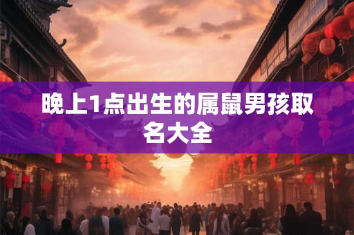 晚上1点出生的属鼠男孩取名大全