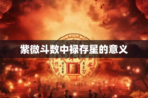 紫微斗数中禄存星的意义
