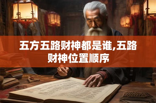 五方五路财神都是谁,五路财神位置顺序
