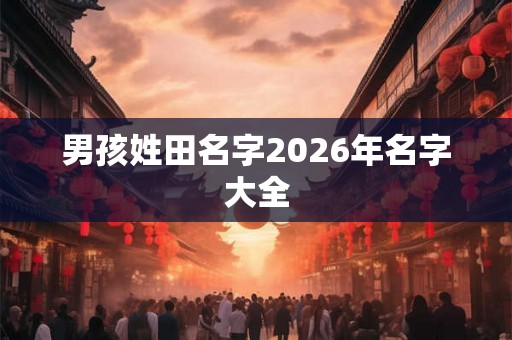 男孩姓田名字2026年名字大全