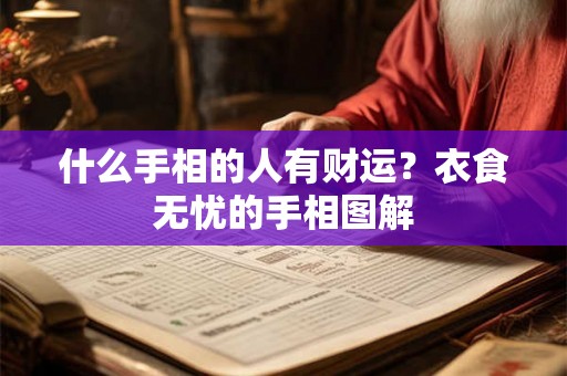 什么手相的人有财运?衣食无忧的手相图解 什么手相的人有财运?衣食无忧的手相图解