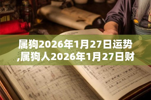 属狗2026年1月27日运势,属狗人2026年1月27日财运,生肖狗2026年1月27日运势