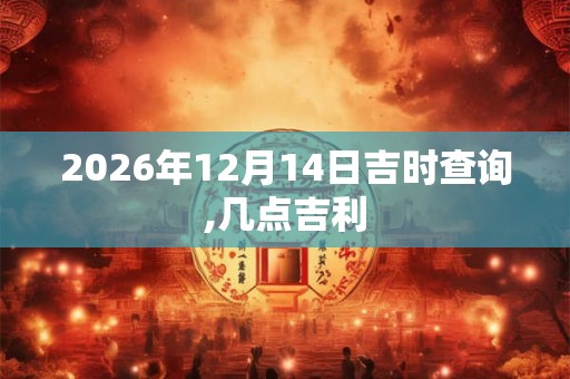2026年12月14日吉时查询,几点吉利