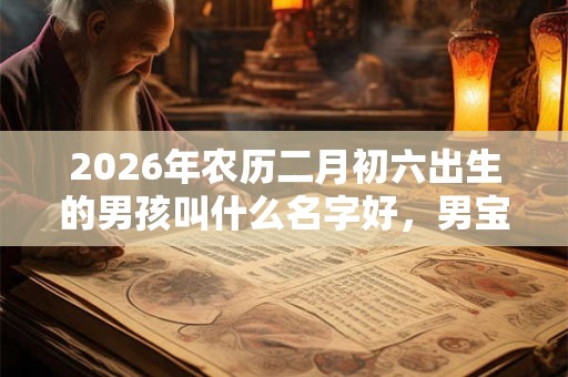 2026年农历二月初六出生的男孩叫什么名字好，男宝宝取名大全