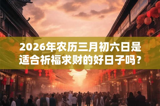 2026年农历三月初六日是适合祈福求财的好日子吗? 2026年农历三月初六日是适合祈福求财的好日子吗?