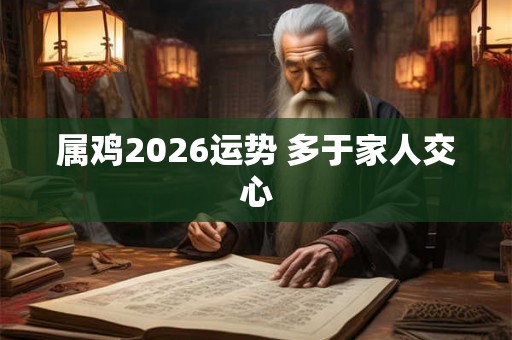 属鸡2026运势 多于家人交心