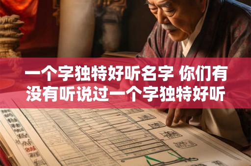 一个字独特好听名字 你们有没有听说过一个字独特好听的名字