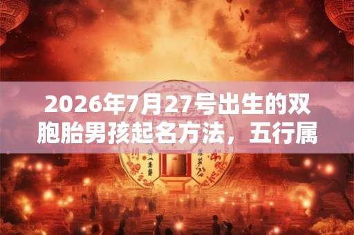 2026年7月27号出生的双胞胎男孩起名方法,五行属什么 2026年7月27号出生的双胞胎男孩起名方法,五行属什么
