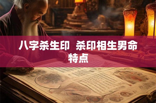 八字杀生印  杀印相生男命特点
