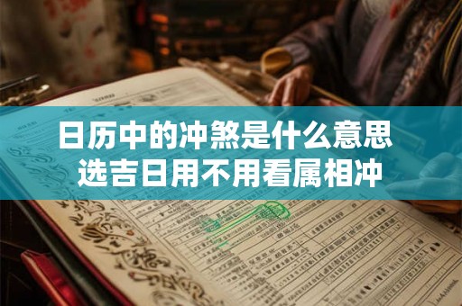 日历中的冲煞是什么意思 选吉日用不用看属相冲 日历中的冲煞是什么意思 选吉日用不用看属相冲