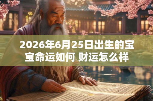 2026年6月25日出生的宝宝命运如何 财运怎么样