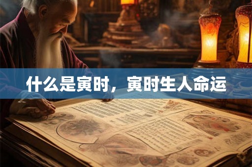 什么是寅时，寅时生人命运