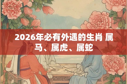 2026年必有外遇的生肖 属马、属虎、属蛇