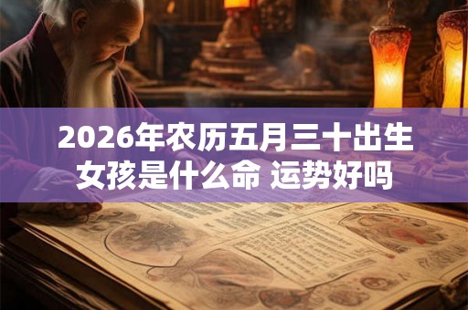 2026年农历五月三十出生女孩是什么命 运势好吗