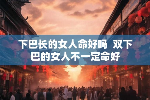 下巴长的女人命好吗  双下巴的女人不一定命好