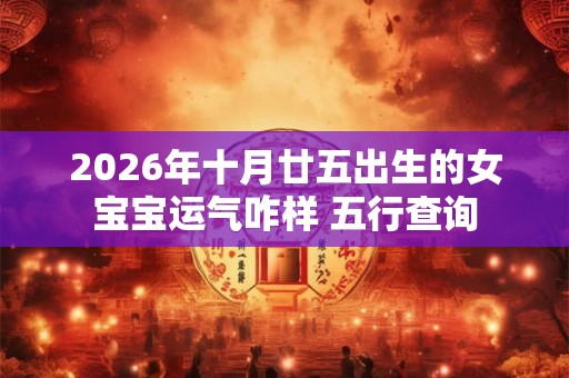 2026年十月廿五出生的女宝宝运气咋样 五行查询