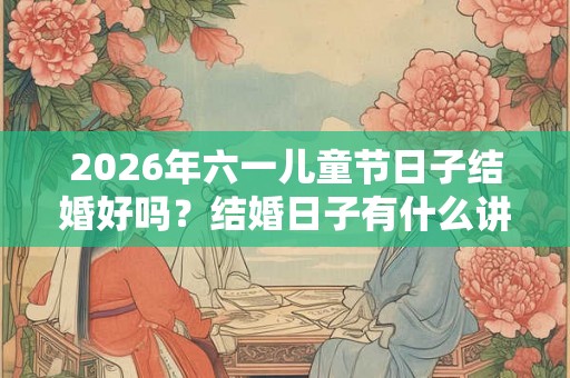 2026年六一儿童节日子结婚好吗？结婚日子有什么讲究？