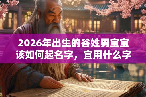 2026年出生的谷姓男宝宝该如何起名字，宜用什么字。