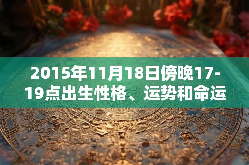 2015年11月18日傍晚17-19点出生性格、运势和命运