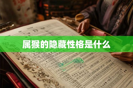 属猴的隐藏性格是什么