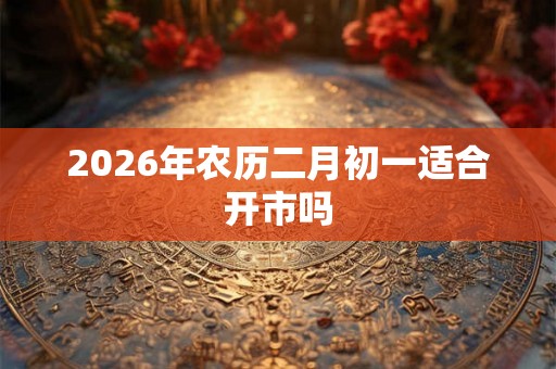 2026年农历二月初一适合开市吗