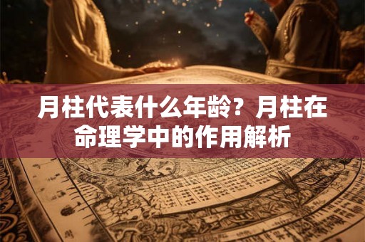 月柱代表什么年龄?月柱在命理学中的作用解析 月柱代表什么年龄?月柱在命理学中的作用解析